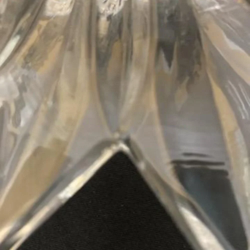 Vtg‎ Crystal Glass Pineapple Shaped Serving Platter Dish Centerpiece Textured